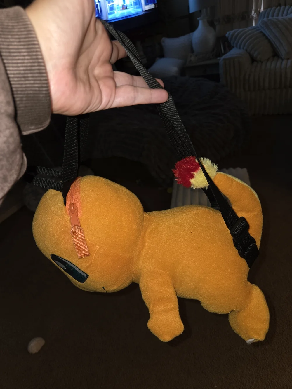 Pokemon Charmander Plush Backpack Orange Yellow